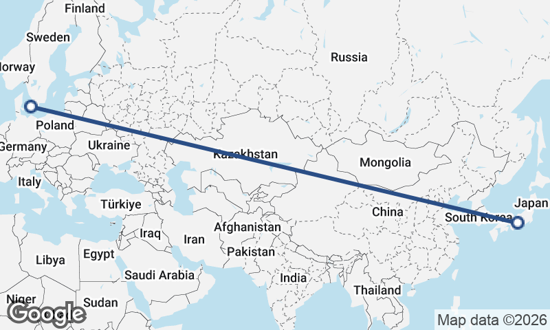 Nagoya to Copenhagen