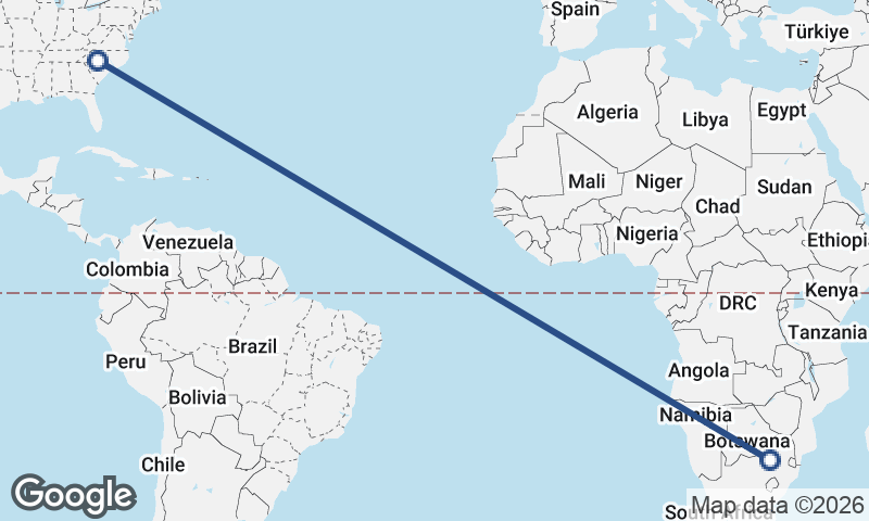 Charlotte to Johannesburg