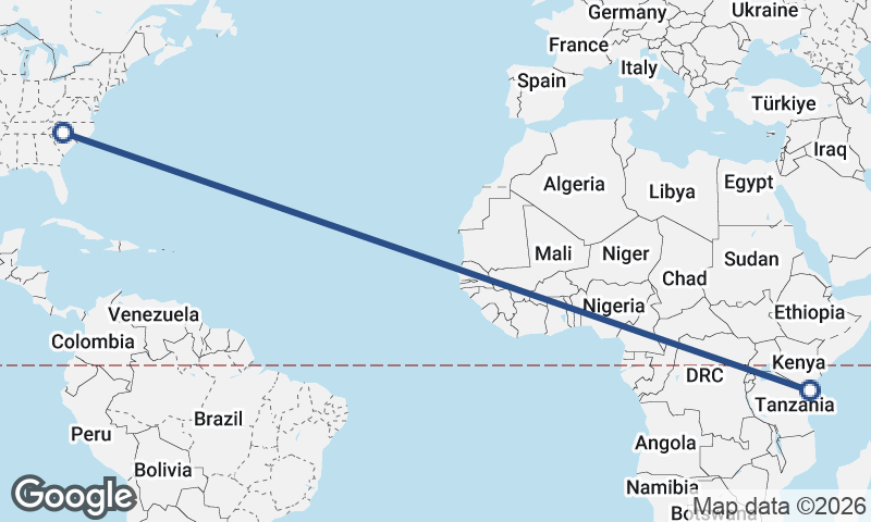 Charlotte to Mombasa