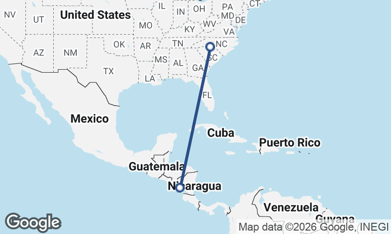 Charlotte to Managua