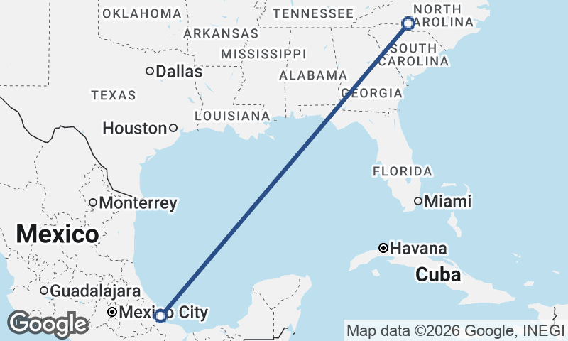 Charlotte to Veracruz