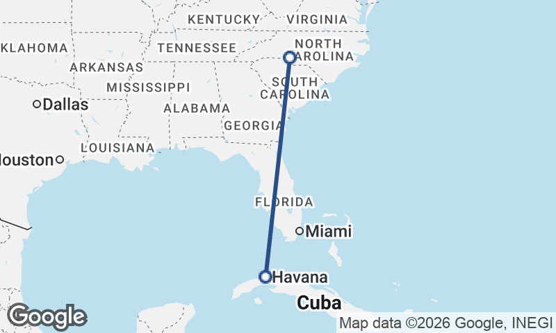 Charlotte to Havana