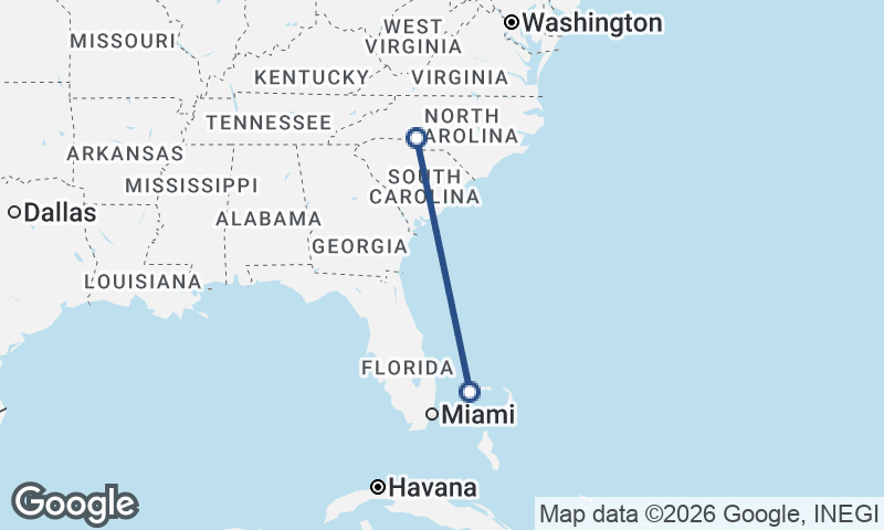 Charlotte to Freeport City