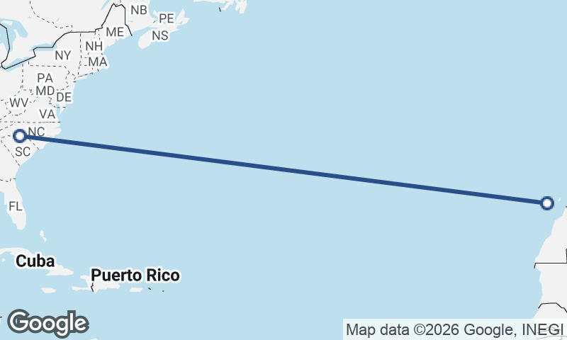 Charlotte to Las Palmas de Gran Canaria