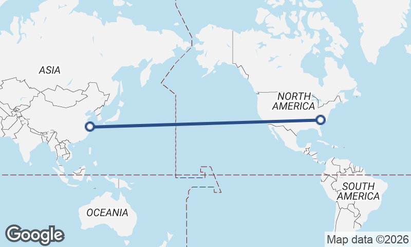 Charlotte to Shanghai