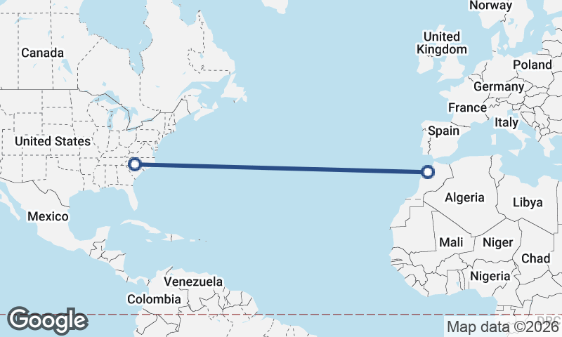 Charlotte to Casablanca