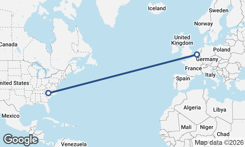 Charlotte to Antwerp