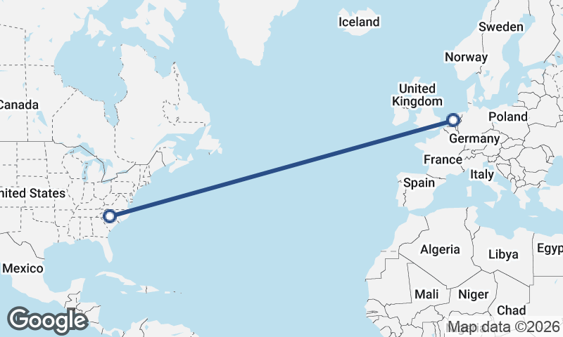 Charlotte to Amsterdam