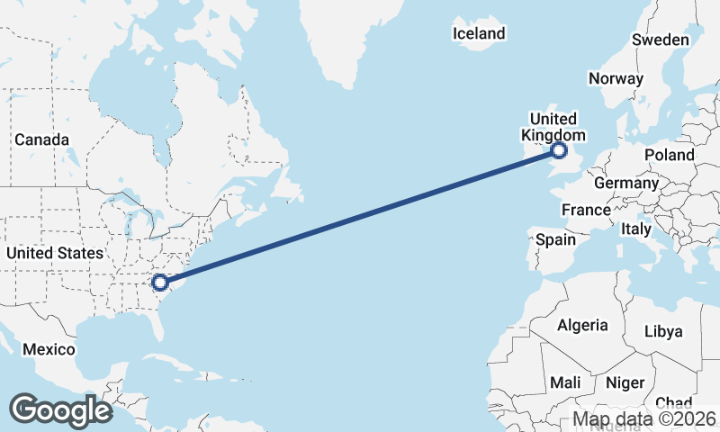 Charlotte to Liverpool