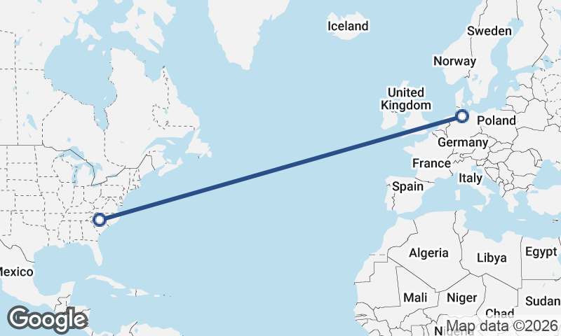 Charlotte to Hamburg