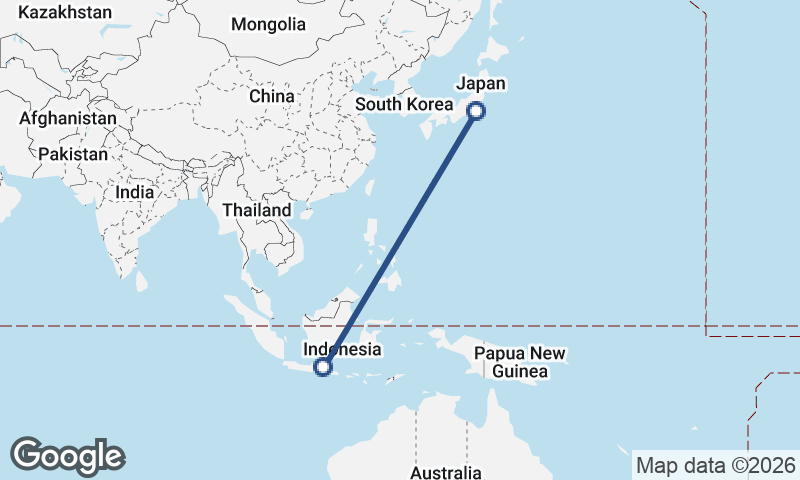 Yokohama to Surabaya