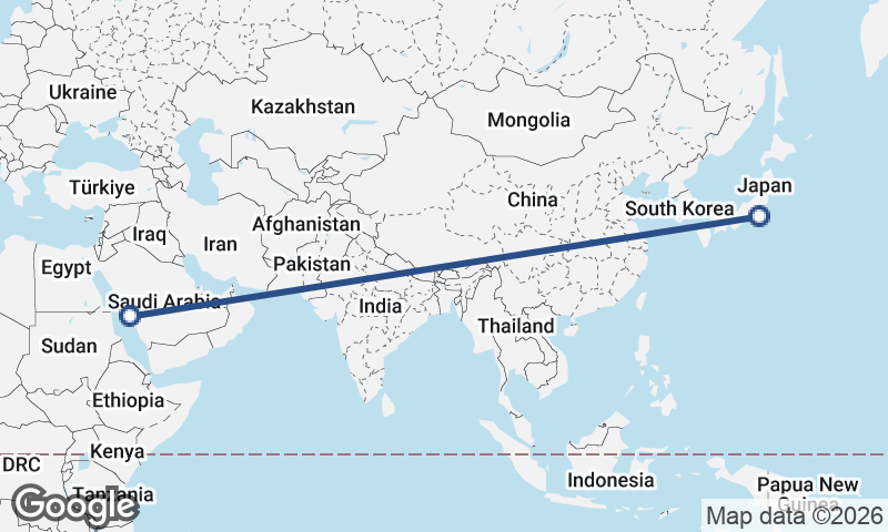 Yokohama to Mecca