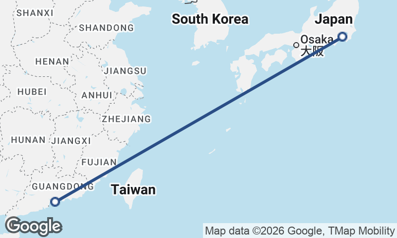 Yokohama to Shenzhen