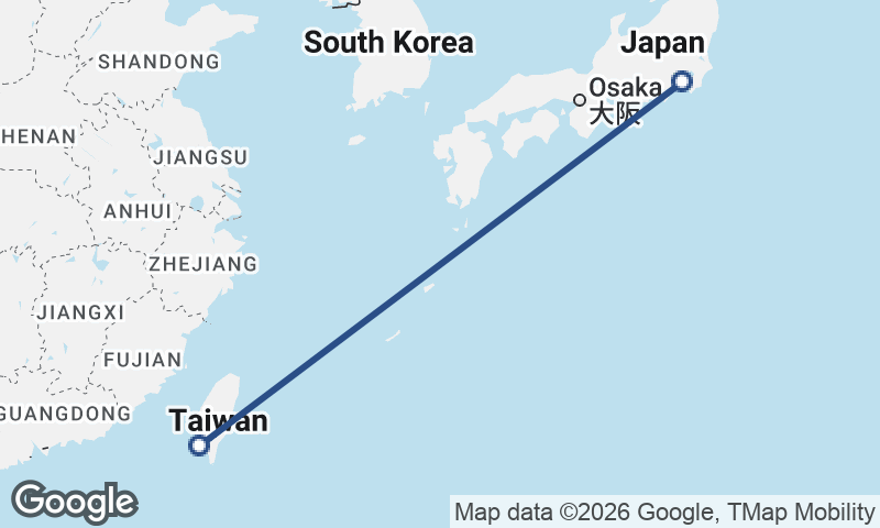 Yokohama to Kaohsiung