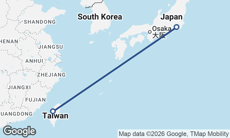 Yokohama to Taichung