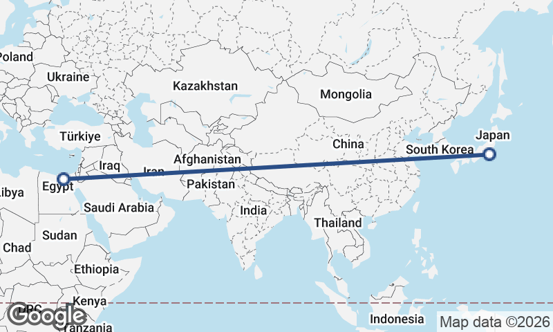 Yokohama to Cairo