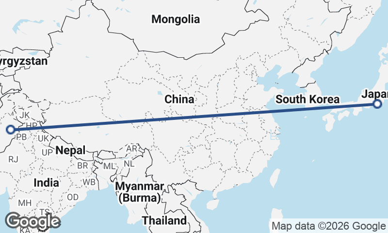 Yokohama to Faisalabad