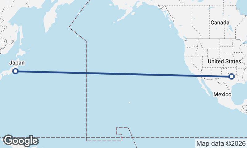Yokohama to Fort Worth