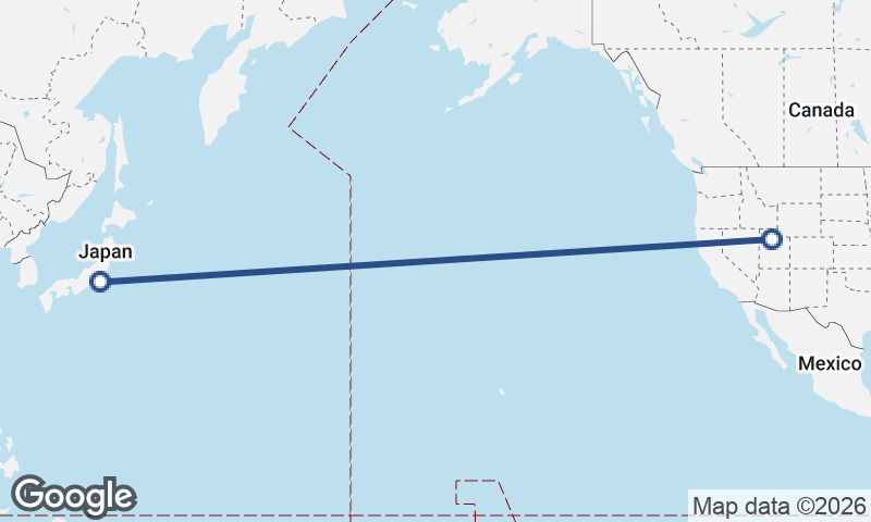 Yokohama to Salt Lake City