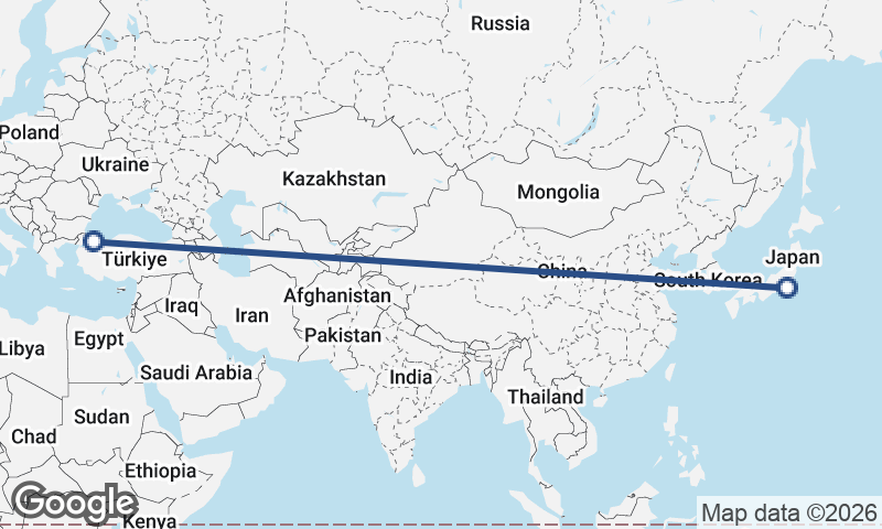 Yokohama to Istanbul