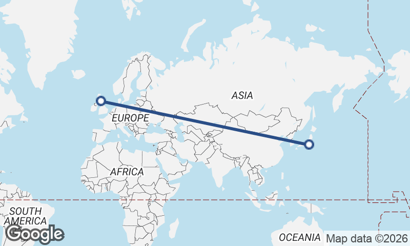Yokohama to Edinburgh
