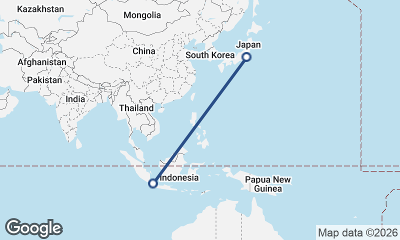Tokyo to Jakarta