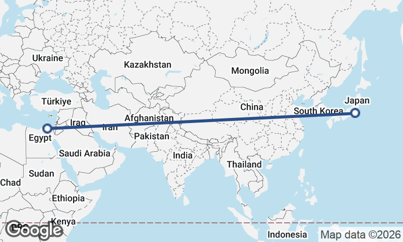 Tokyo to Port Said