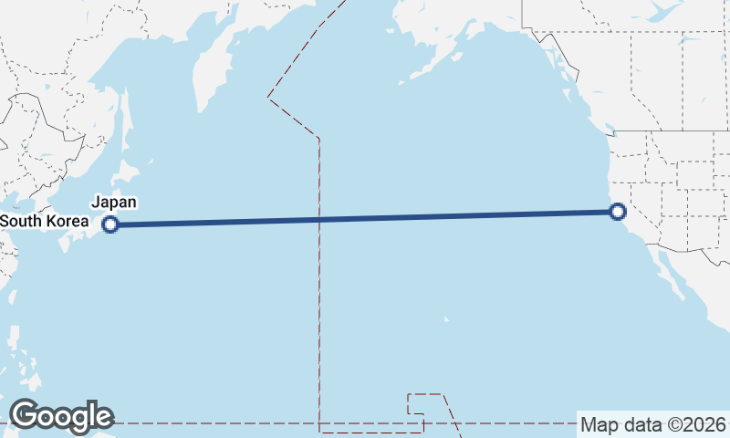 Tokyo to San Francisco