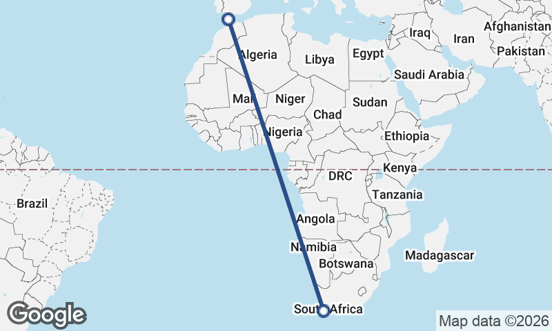 Tangier to Cape Town