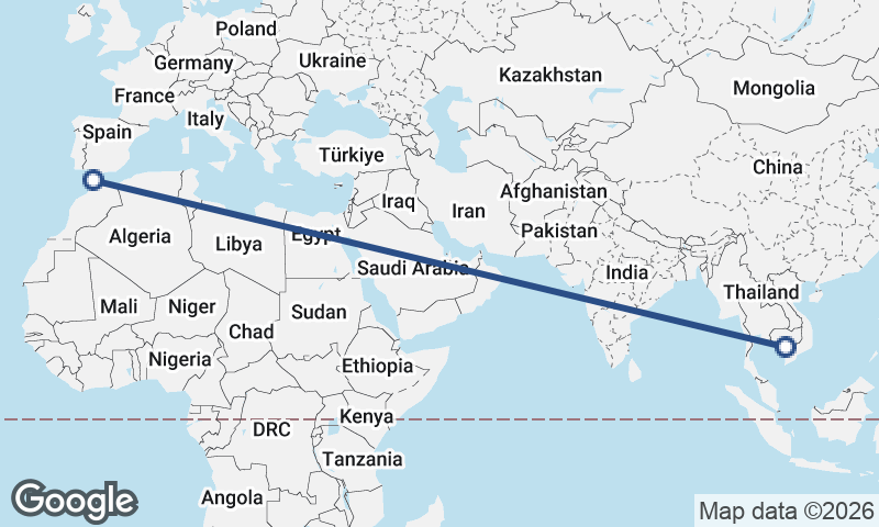Tangier to Phnom Penh