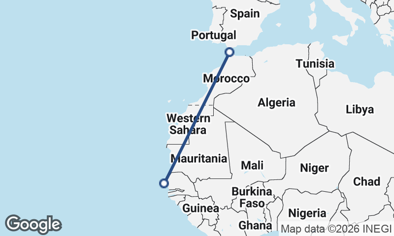 Tangier to Dakar