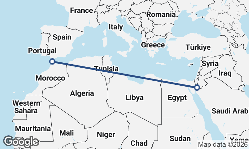 Tangier to Al ‘Aqabah