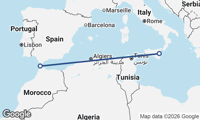 Tangier to Catania