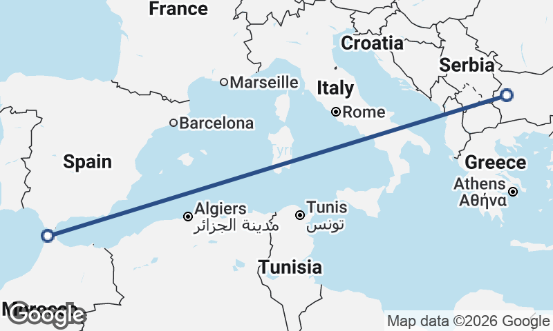 Tangier to Sofia