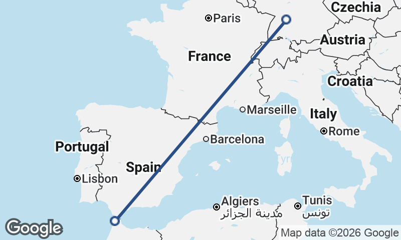 Tangier to Stuttgart