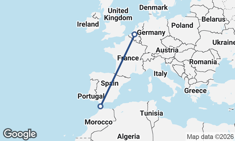 Tangier to Antwerp