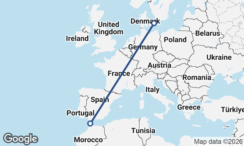 Tangier to Copenhagen