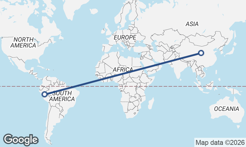 China to Peru