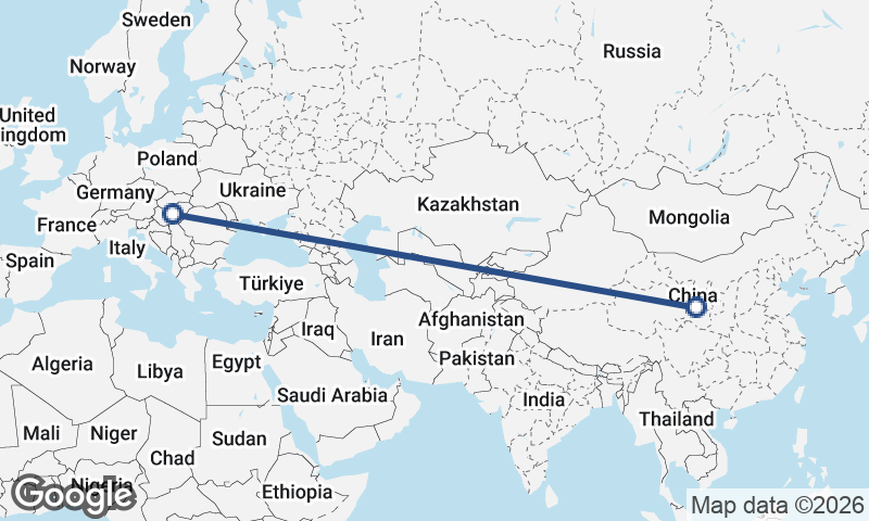 China to Hungary