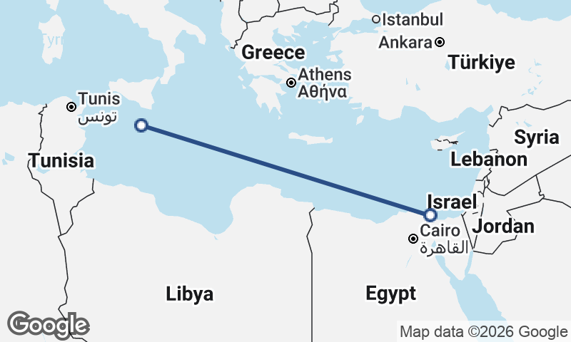 Valletta to Port Said