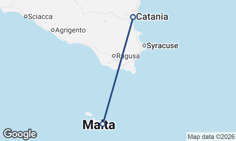 Valletta to Catania