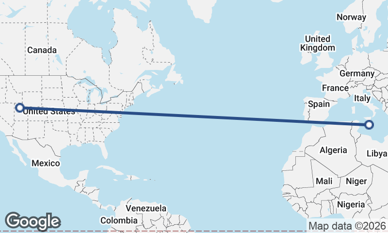 Valletta to Salt Lake City