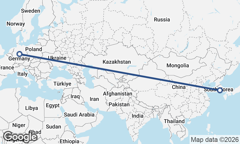 South Korea to Germany