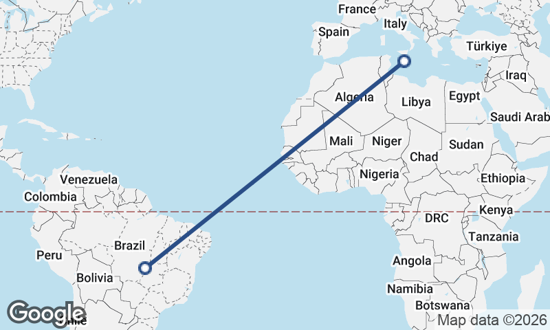 Malta to Brazil
