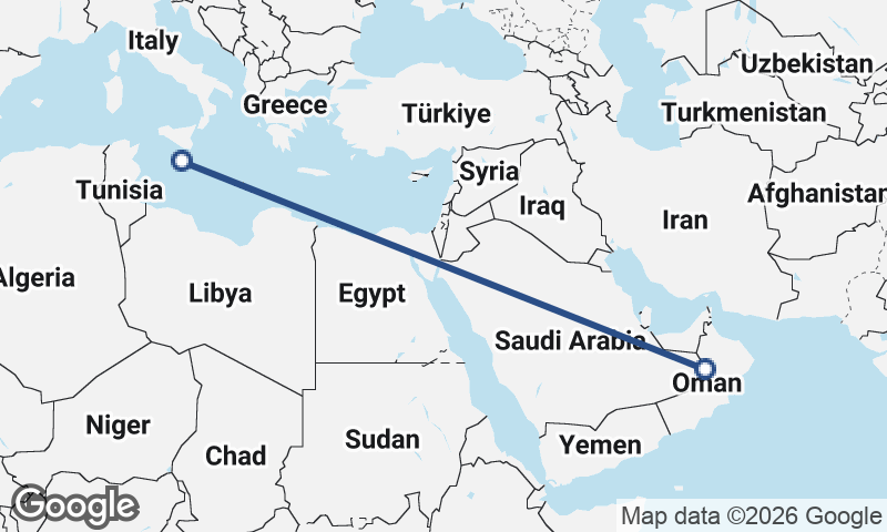 Malta to Oman