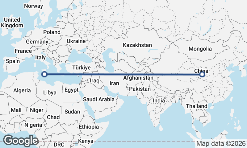 Malta to China