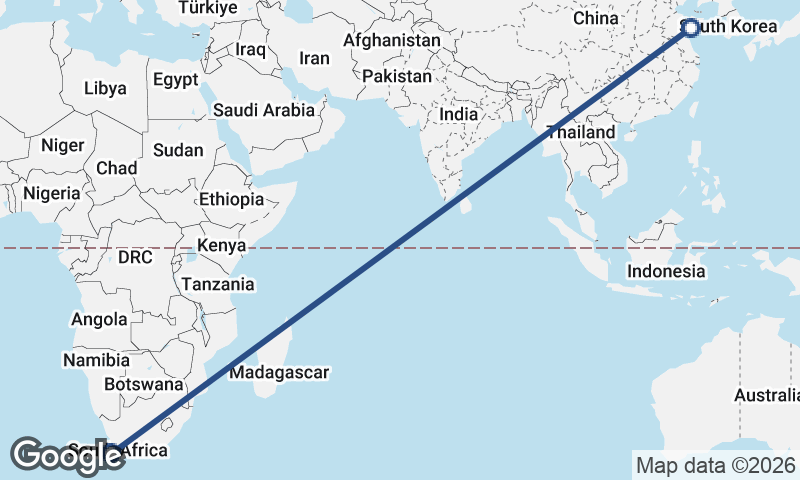 Qingdao to Cape Town