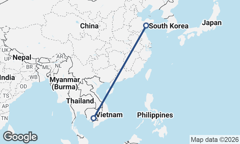 Qingdao to Phnom Penh