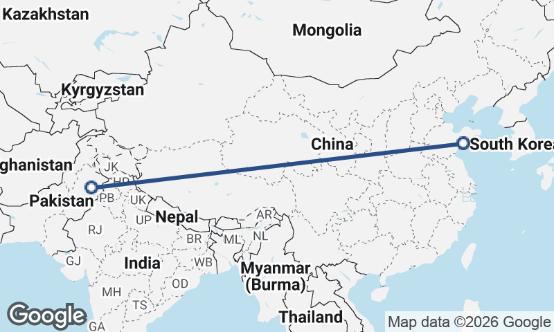 Qingdao to Faisalabad