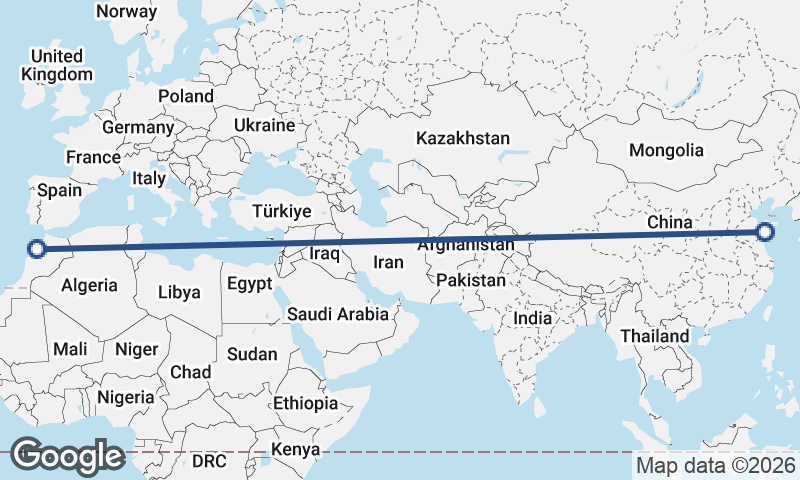 Qingdao to Casablanca